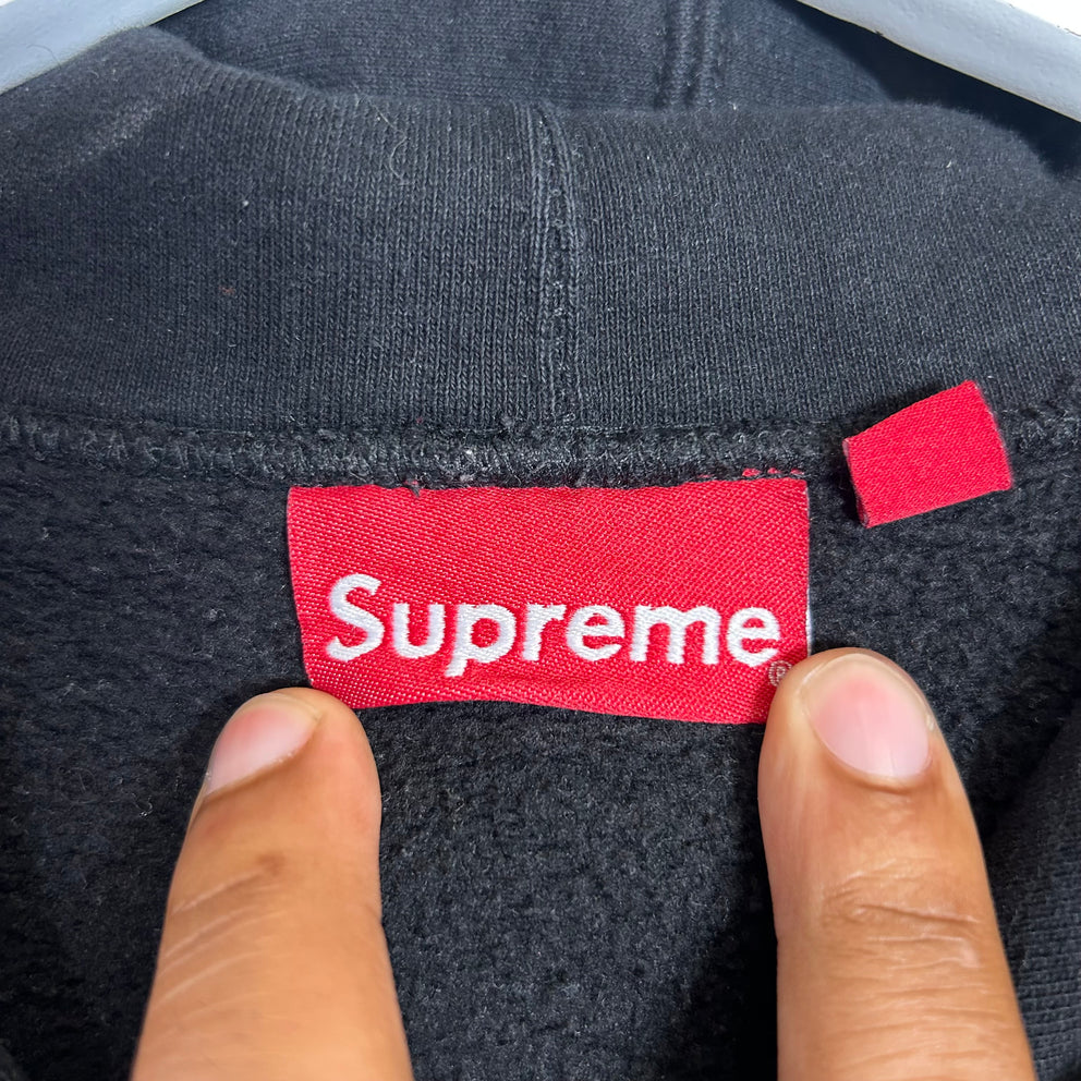 Supreme Collegiate Leather Patchwork Hoodie