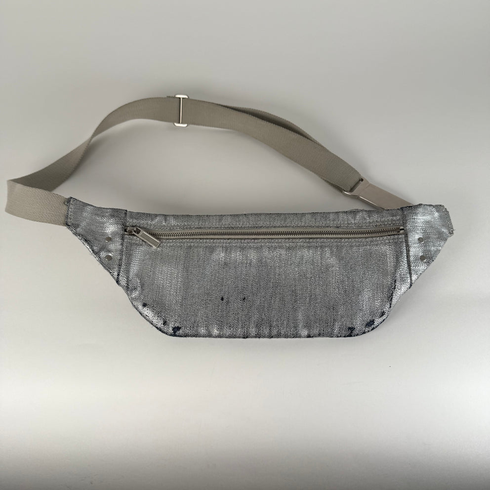 Rick Owens Waxed Metallic Belt Bag