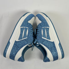 Amiri Blue Shimmer Skeleton Low-Top Sneakers