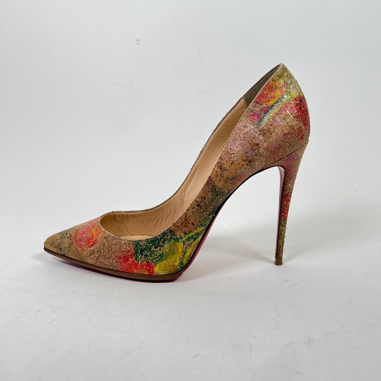 Christian Louboutin Blooming Cork Pigalle Follies 100 Heels