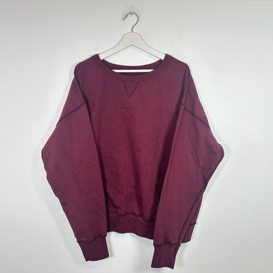 Maison Margiela Burgundy Reverse Logo Sweatshirt Size XL