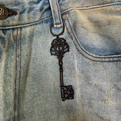 Birth of Royal Child Dirty-Washed Waxed Baggy Jeans