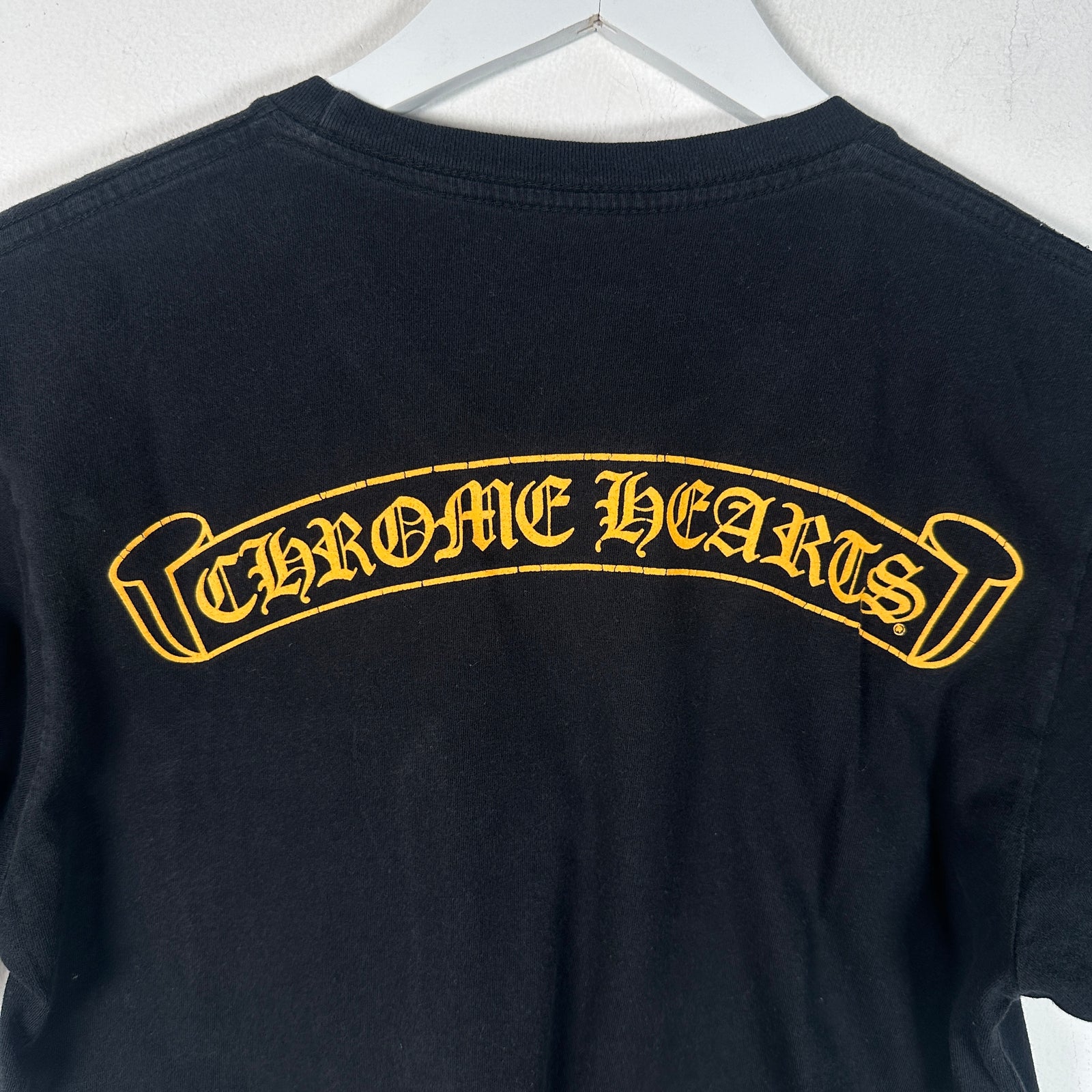 Chrome Hearts Yellow Scroll Graphic T-Shirt Size S