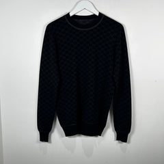 Gucci Black Monogram Sweater Size L