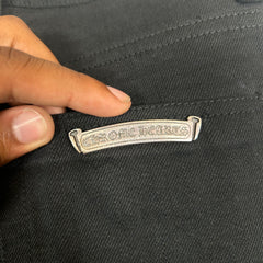 Chrome Hearts Black Raw Denim Jeans Size 30