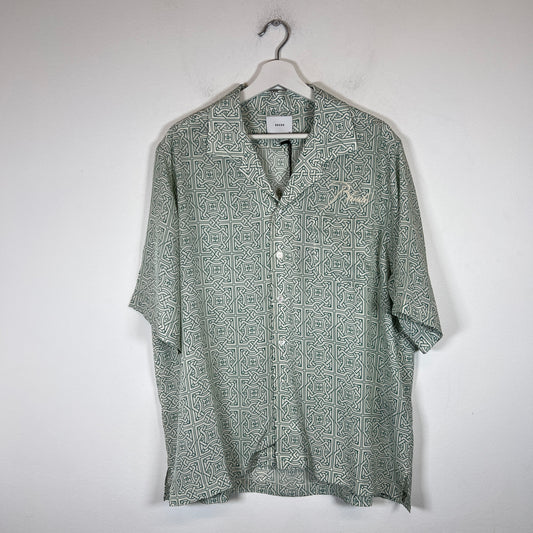 Rhude Green Cravat Silk Shirt Size XXL