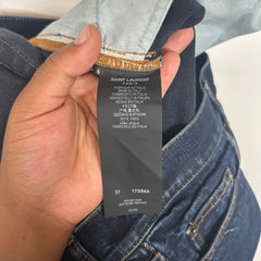 Saint Laurent D02 Dark Blue Selvedge Jeans Size 31