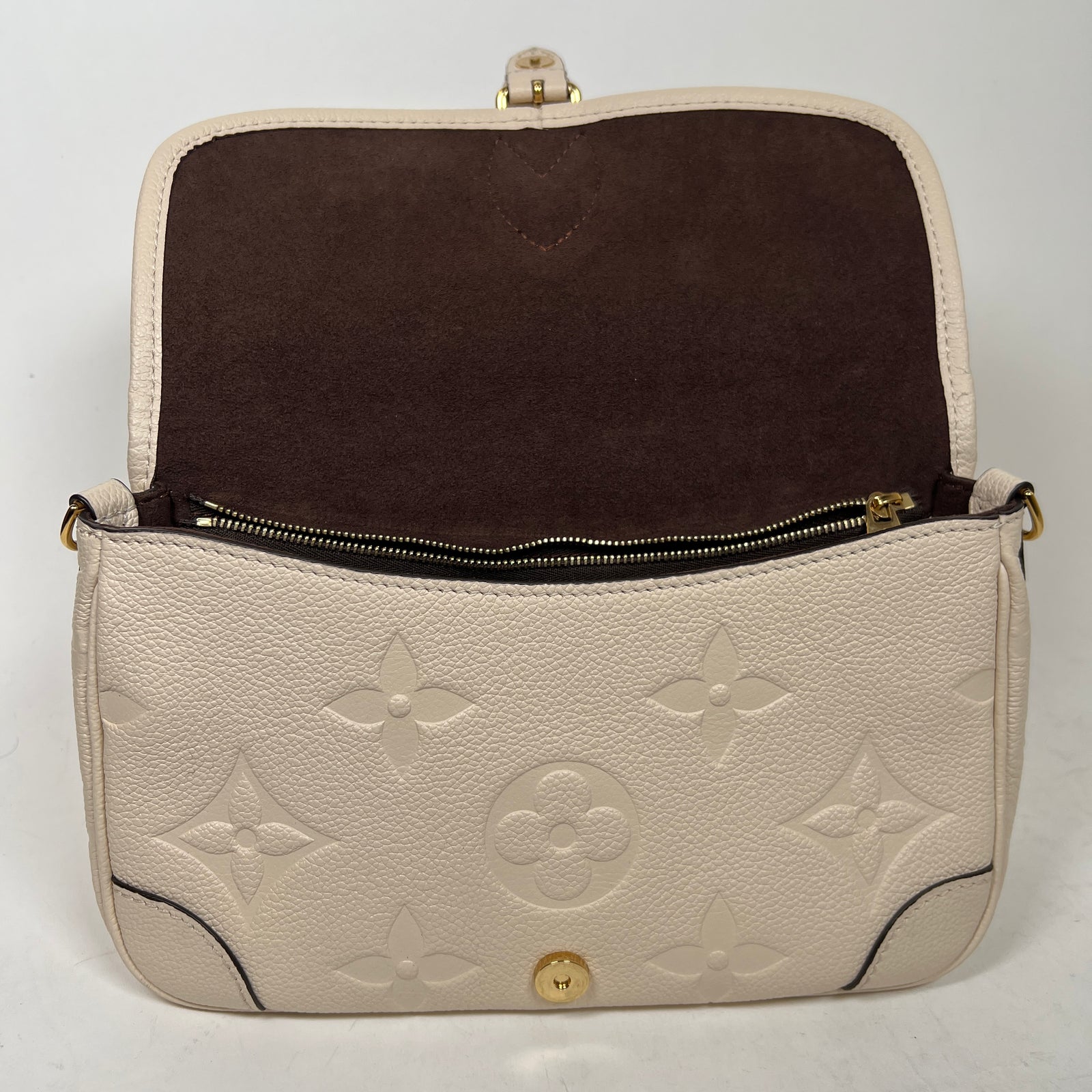 Louis Vuitton Cream Monogram Empreinte Diane NM Handbag