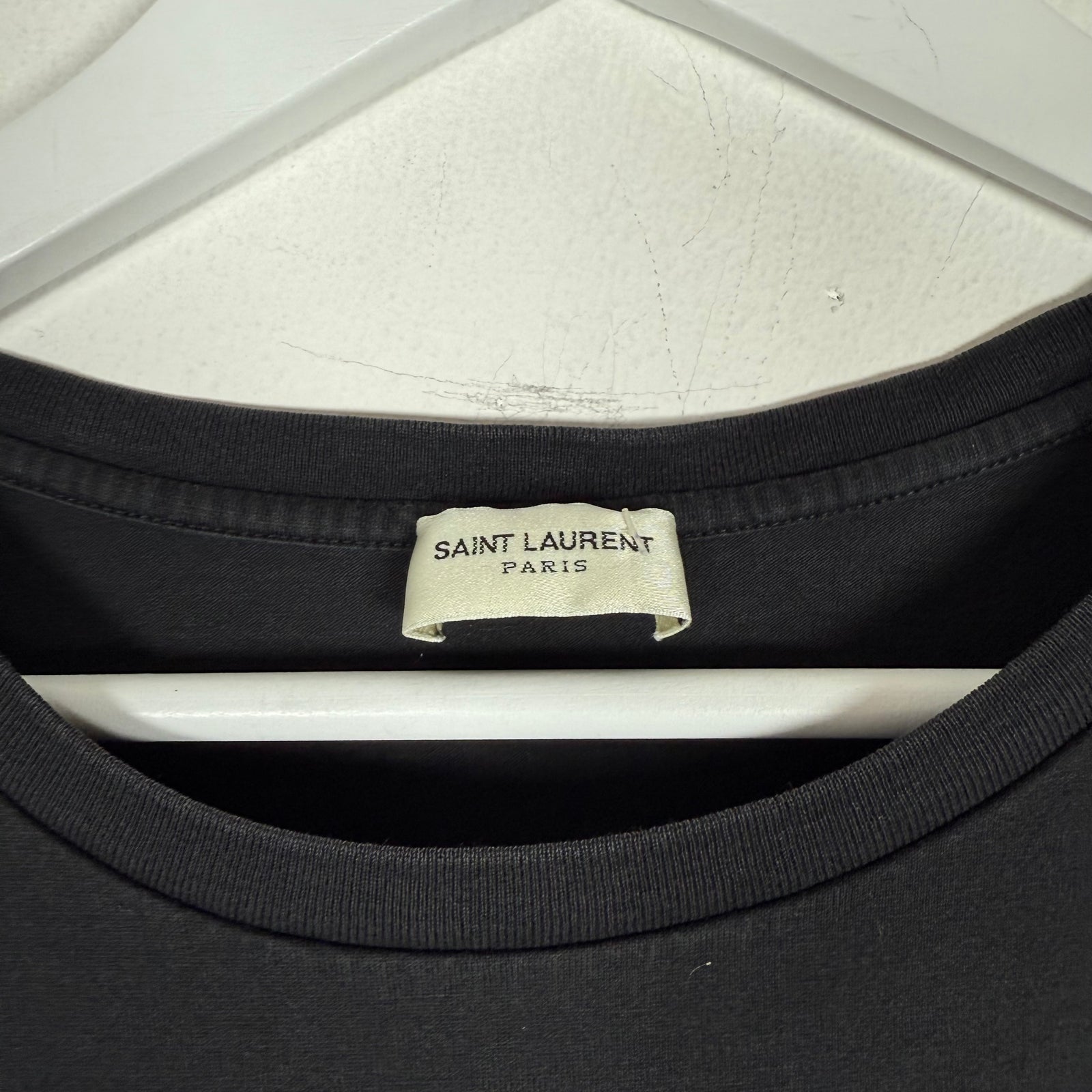Saint Laurent Black Logo T-Shirt Size M