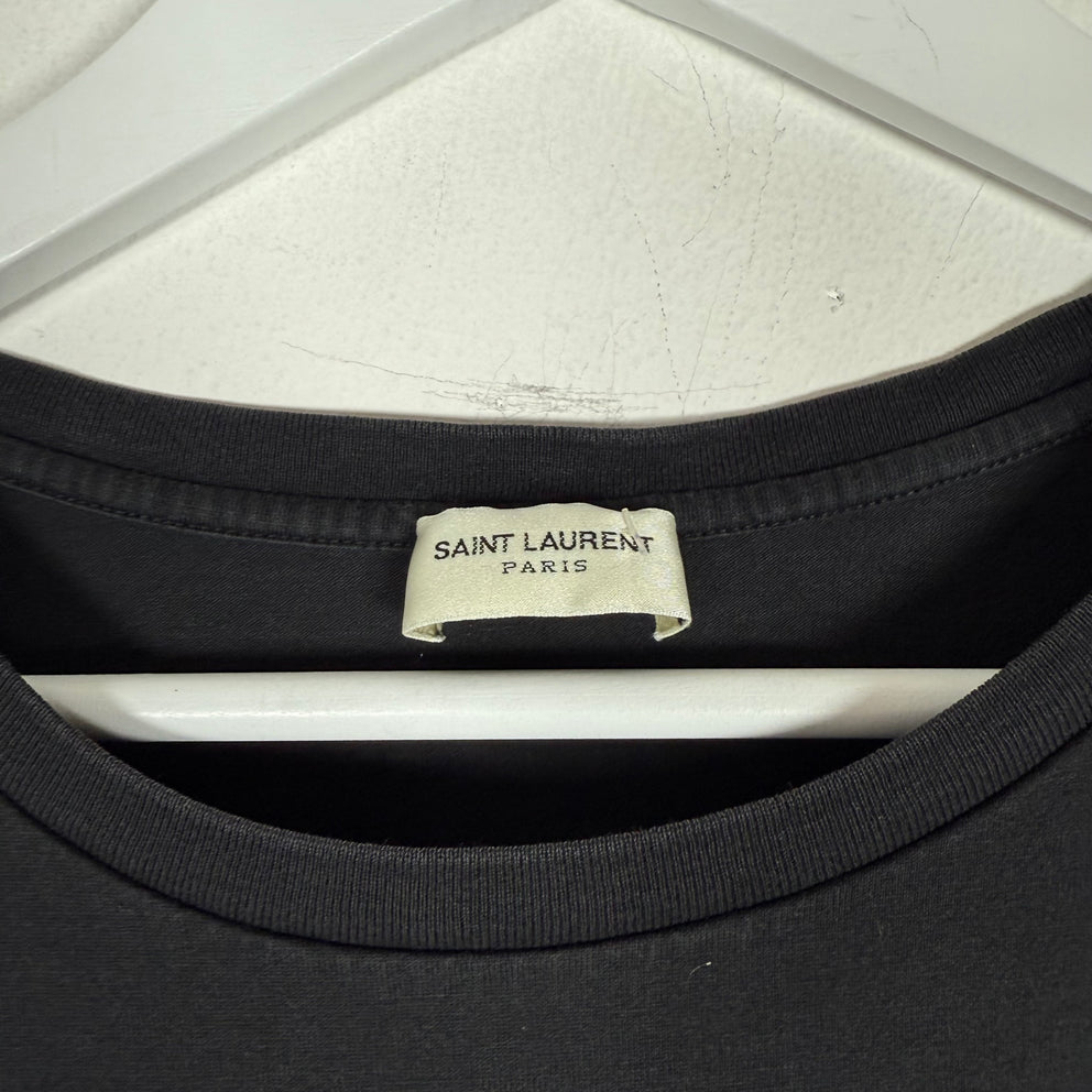 Saint Laurent Black Logo T-Shirt Size M