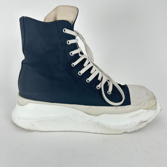 Rick Owens Black Nylon Abstarct High-Top Sneaker Size 12