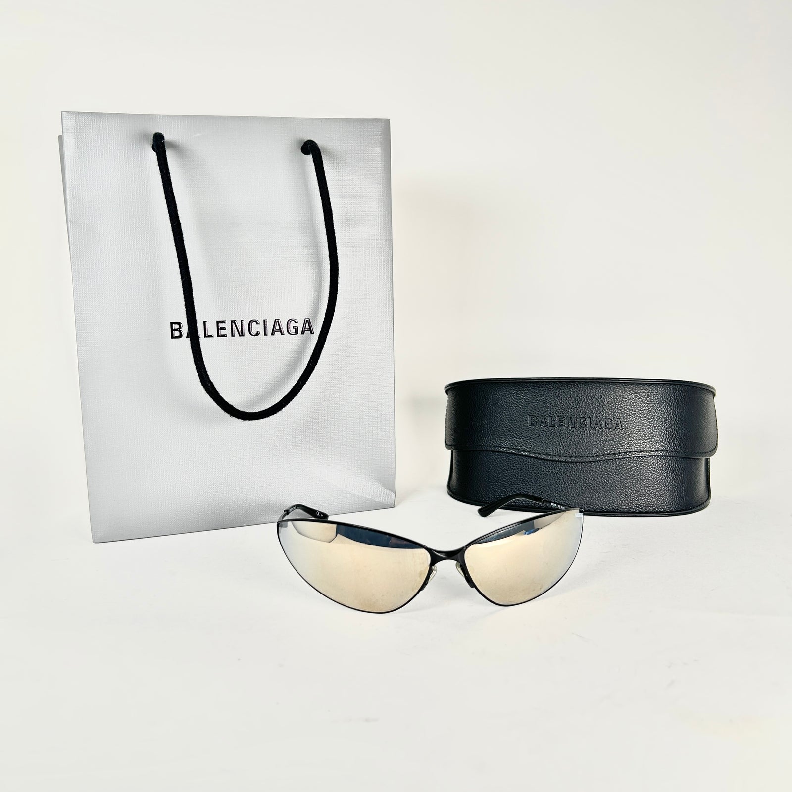 Balenciaga Metal Razor Cat Eye Sunglasses