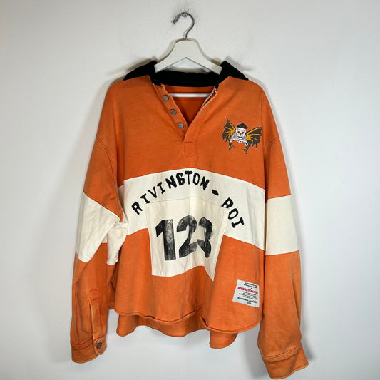 Rivington Roi Rebis Orange 'Til Death Do Us Part' Rugby Shirt Size XXL
