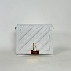 Off-White Binder Clip White Crossbody Bag