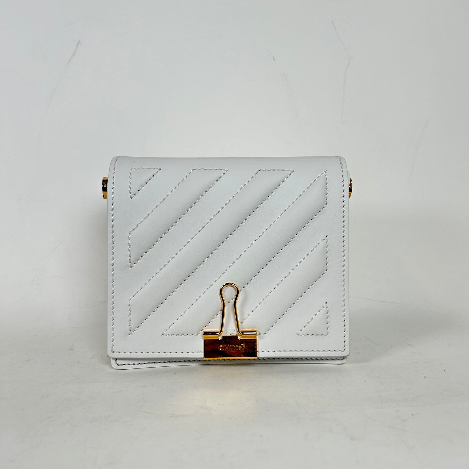 Off-White Binder Clip White Crossbody Bag