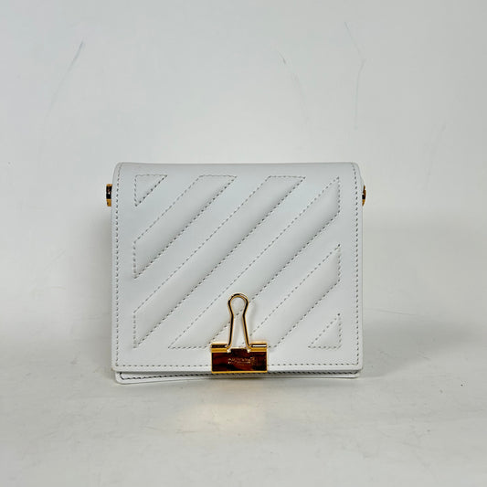 Off-White Binder Clip White Crossbody Bag