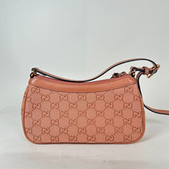 Gucci Pink Small GG Ophidia Canvas Shoulder Bag