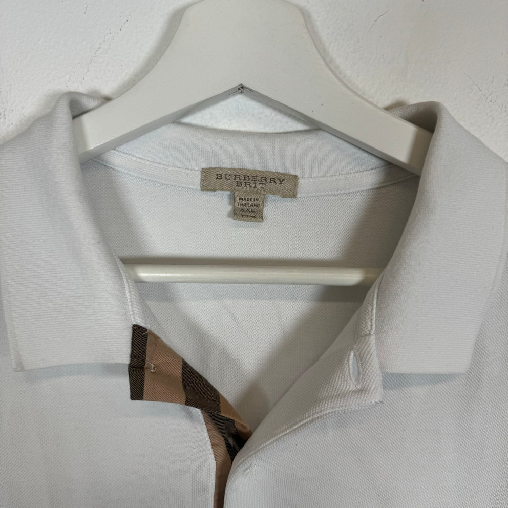 Burberry White Polo Shirt Size XXL