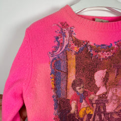 Vivienne Westwood Pink Graphic Knit Sweater Size M