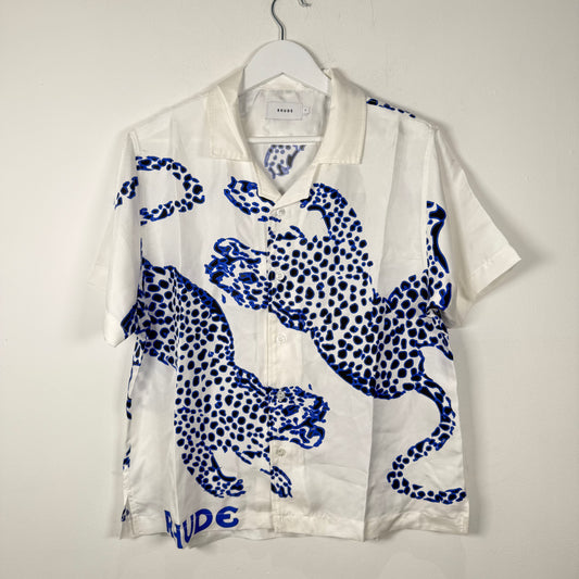 Rhude Leopard Print Silk Shirt Size S
