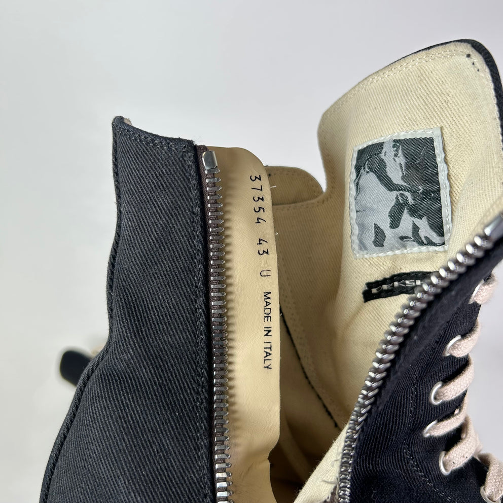 Rick Owens DRKSHDW Canvas High-Top Ramones
