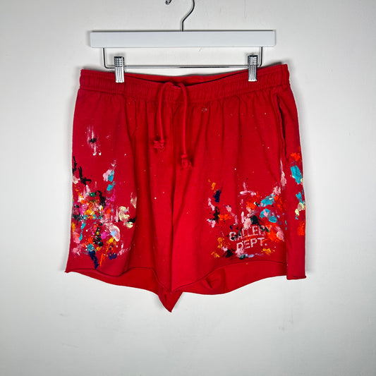 Gallery Dept Red Paint Splatter Shorts Size XL