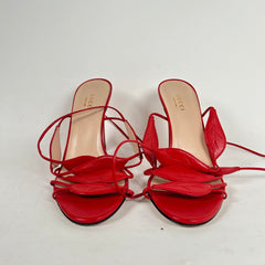 Gucci Red Leather Slingback Heels Size 37.5