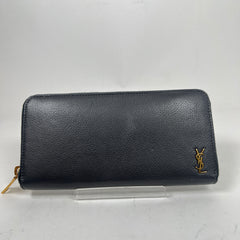 Saint Laurent Grey Zip-Around Wallet