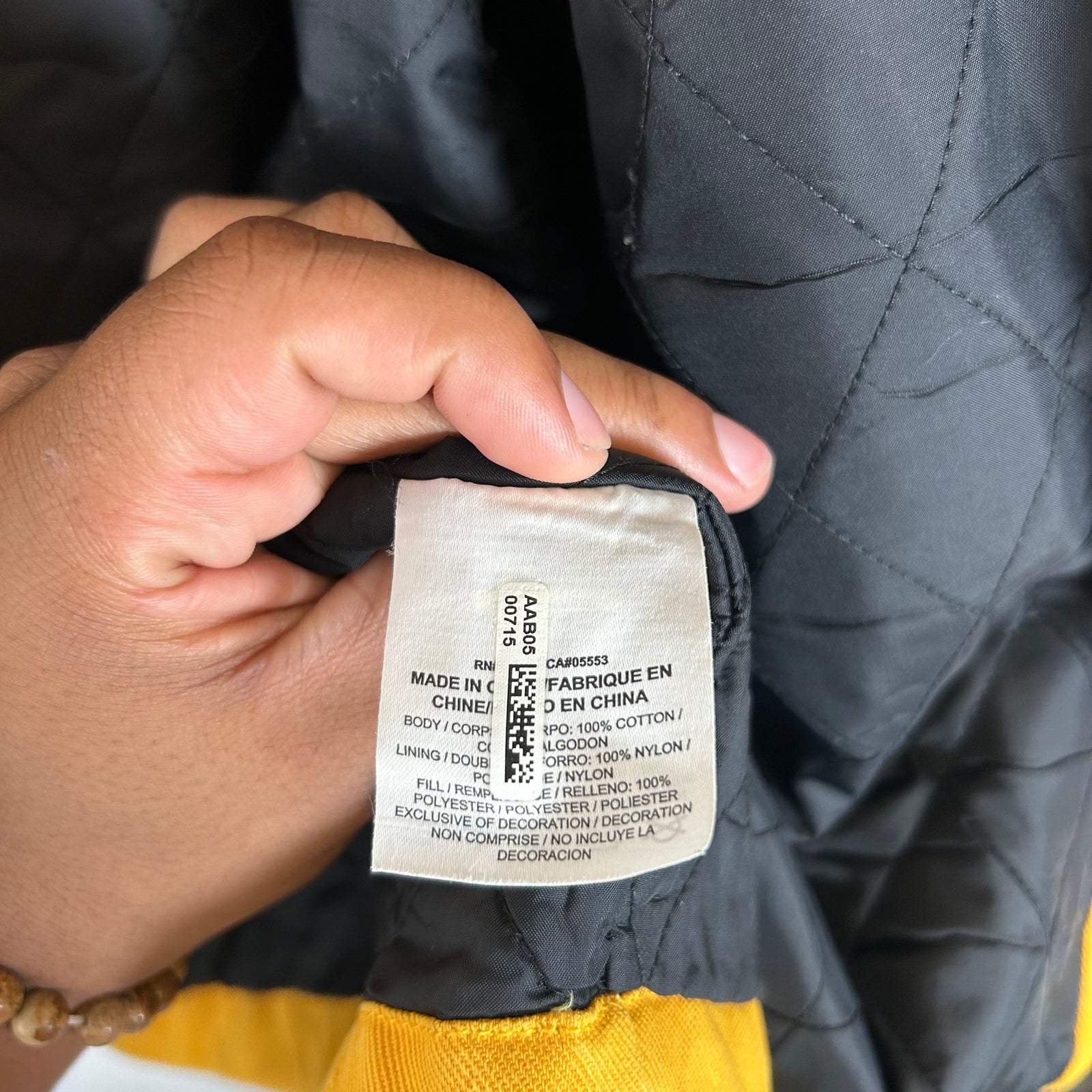 Supreme x Nike Yellow Double Zip Quilted Work Jacket Size XXL