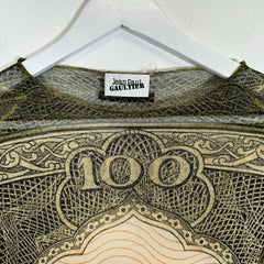 Jean Paul Gaultier Banknote Mesh LS Top Size L