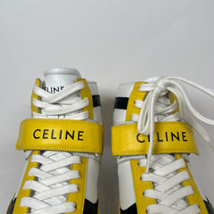 Celine Yellow/White CT-03 Leather High-Top Sneaker Size 45