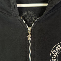 Chrome Hearts Horseshoe Floral Cross Zip-Up Hoodie