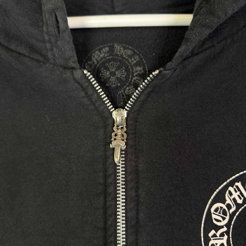 Chrome Hearts Horseshoe Floral Cross Zip-Up Hoodie