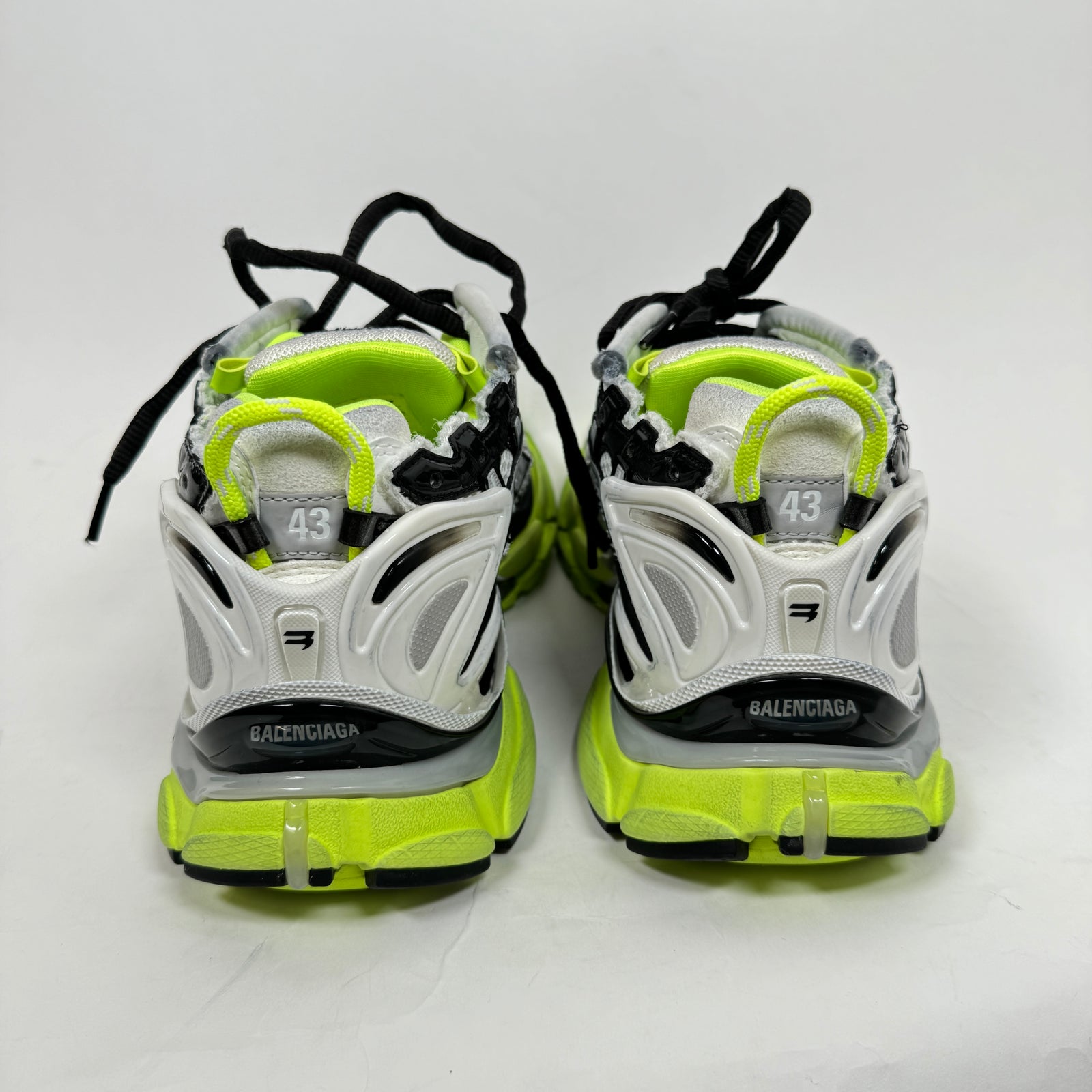 Balenciaga Silver/Neon Yellow Runners Size 43
