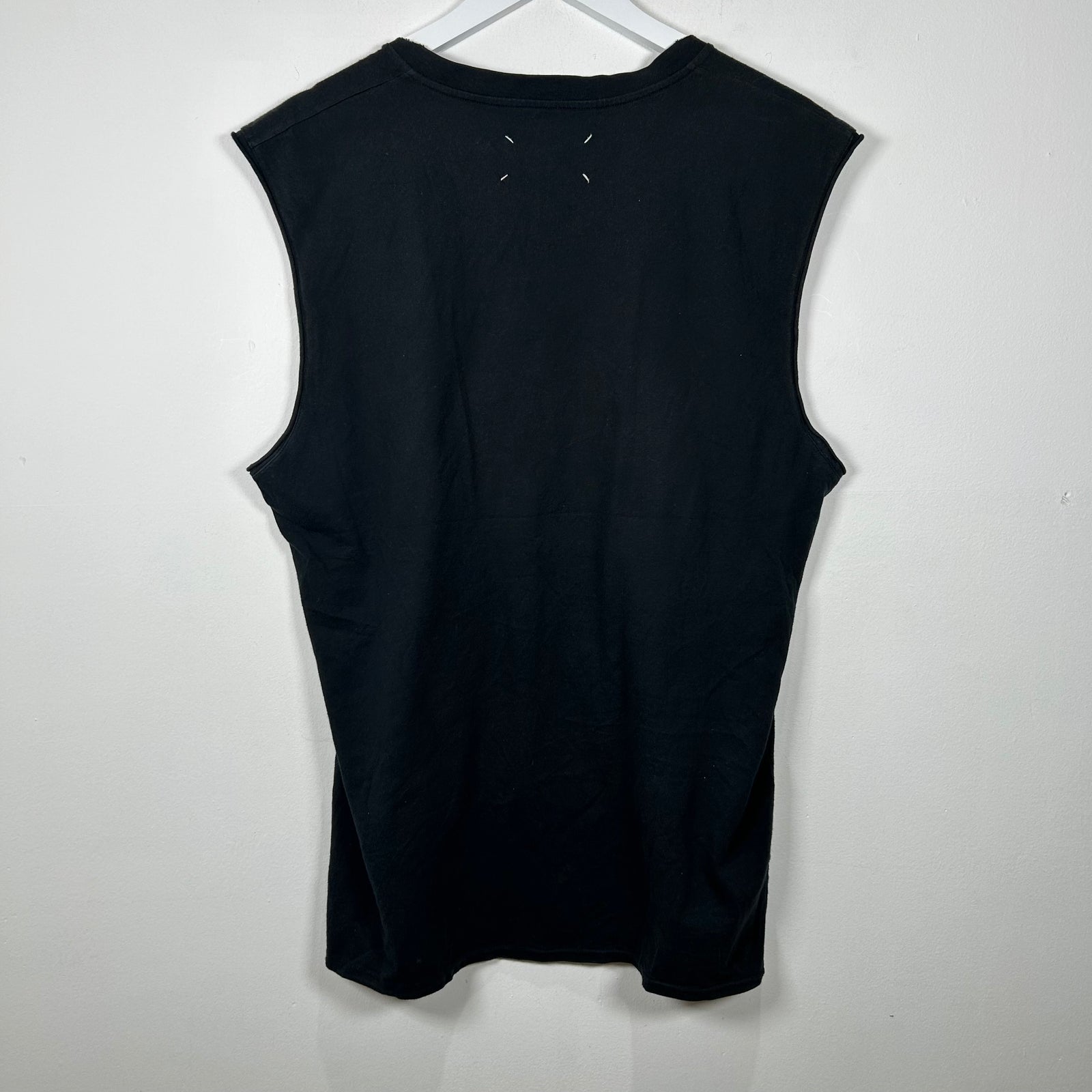 Maison Margiela SS08 Shark Tooth Black Tank-Top Size L