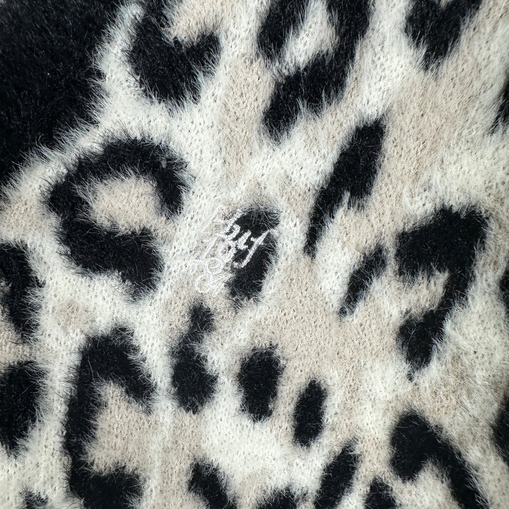 Huf Animal Print Knit Caradigan Size L
