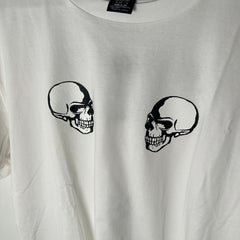 Number (N)ine White Double Skull T-Shirt Size 4