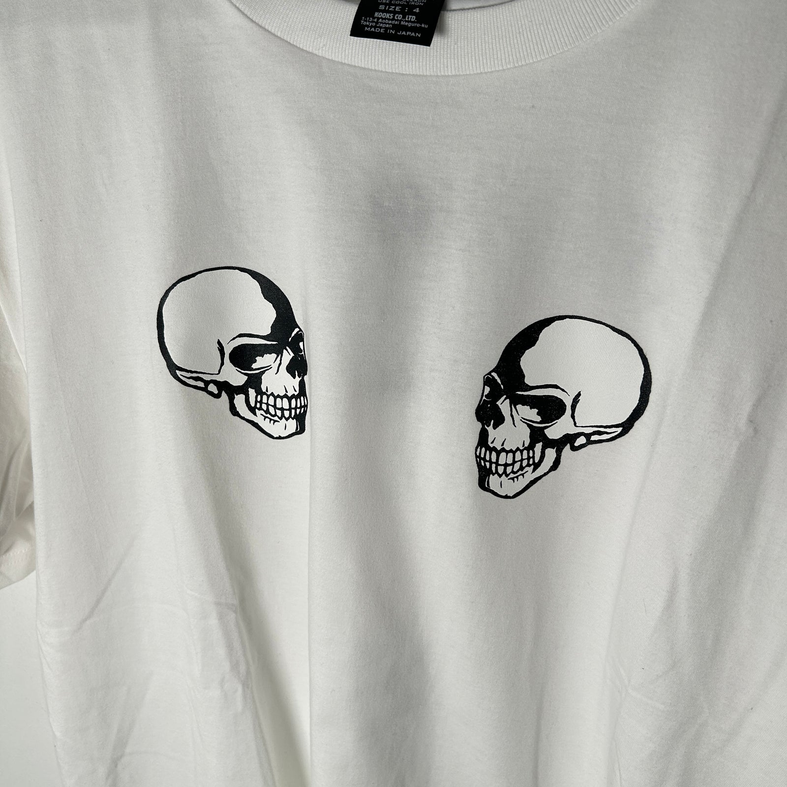 Number (N)ine White Double Skull T-Shirt Size 4