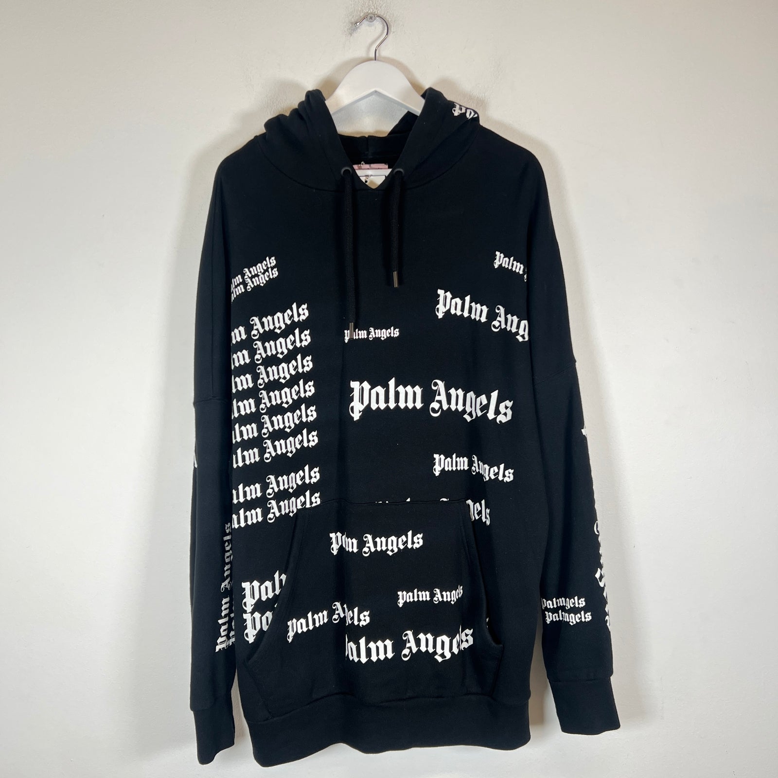 Palm Angels Black Ultra Logo Hoodie Size L