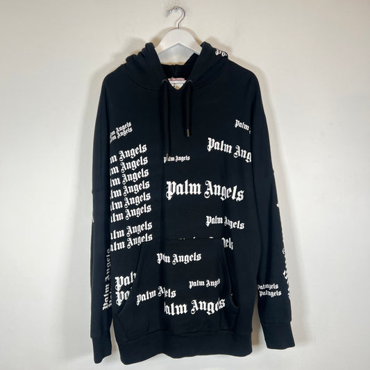 Palm Angels Black Ultra Logo Hoodie Size L