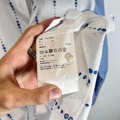 Comme Des Garcons Homme Deux Dot Strip Shirt Size L