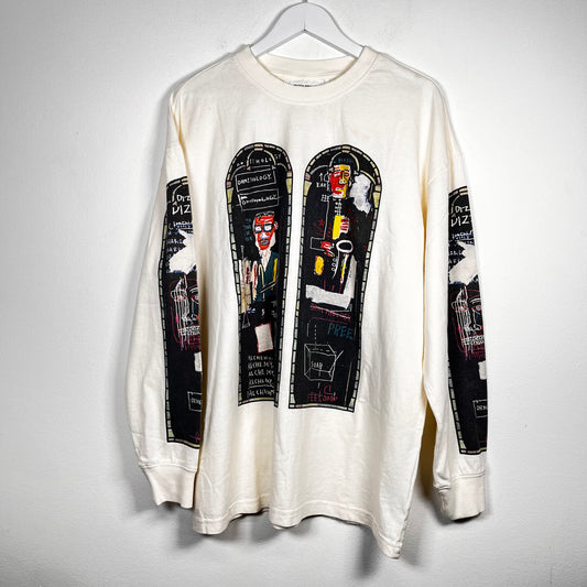 Who Decides War x Basquiat Cream LS Tee Size M