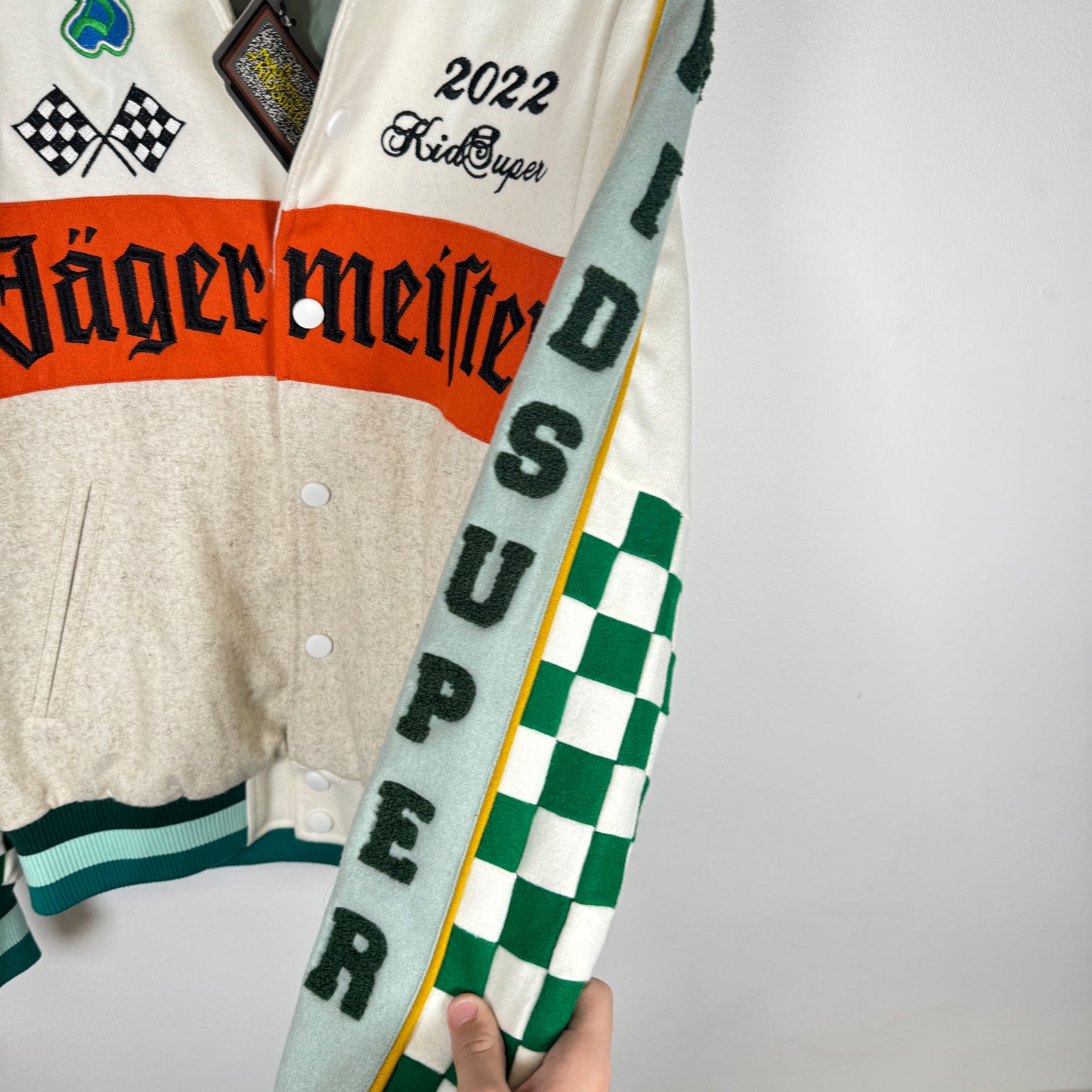 Kid Super Jagermeister 2022 Varsity Jacket Size M