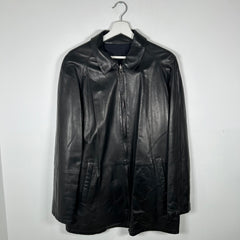 Salvatore Ferragamo Reversible Long Leather Jacket Size 48