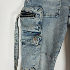Amiri Lightwash Tactical Cargo Jeans Size 30