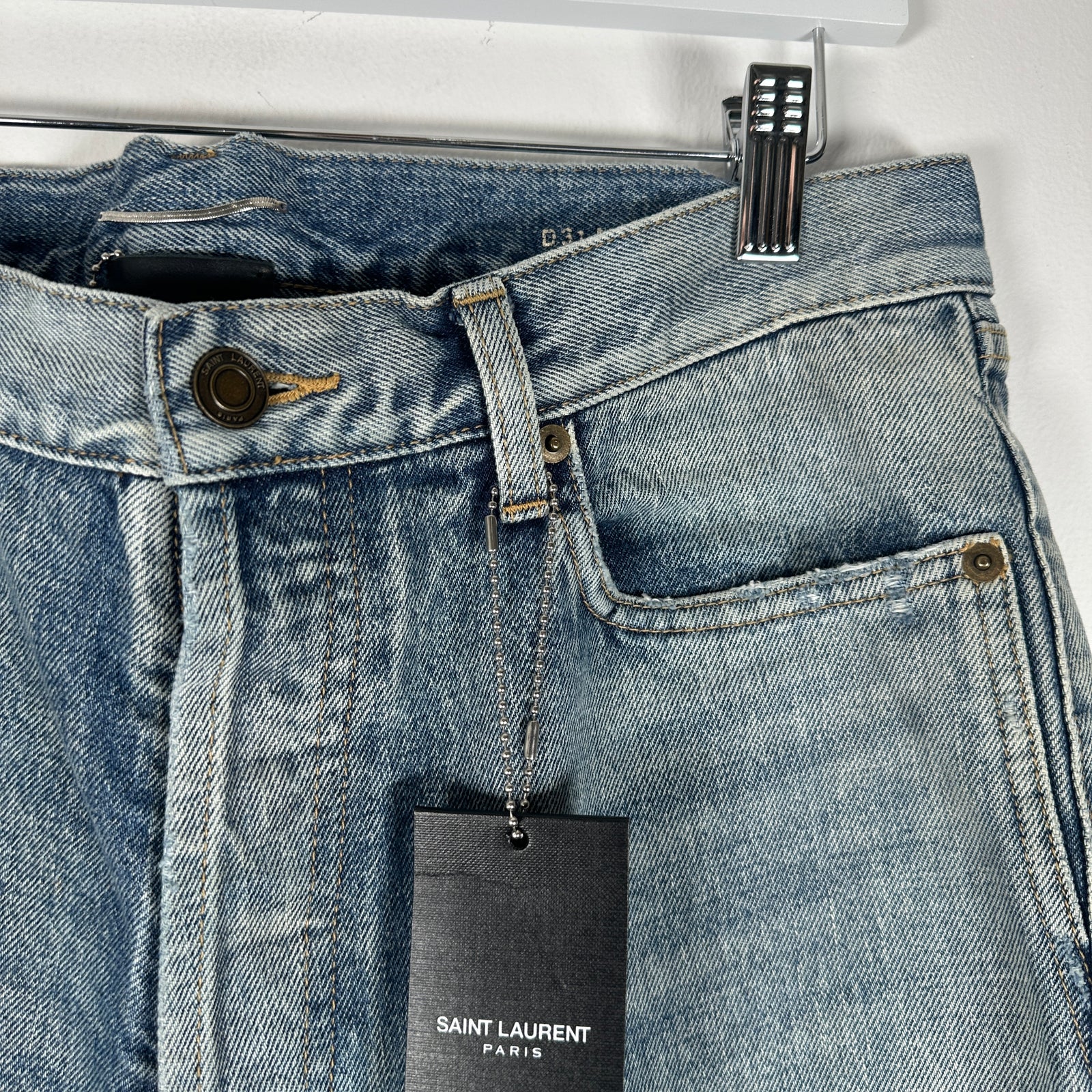 Saint Laurent Distressed Light Wash Jeans Size 30