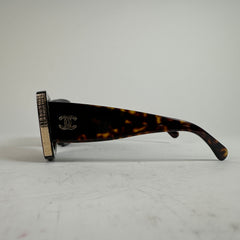 Chanel Tortoiseshell Gold Accent Glasses