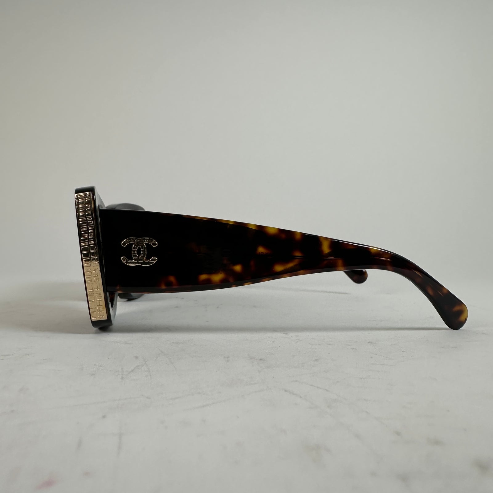 Chanel Tortoiseshell Gold Accent Glasses