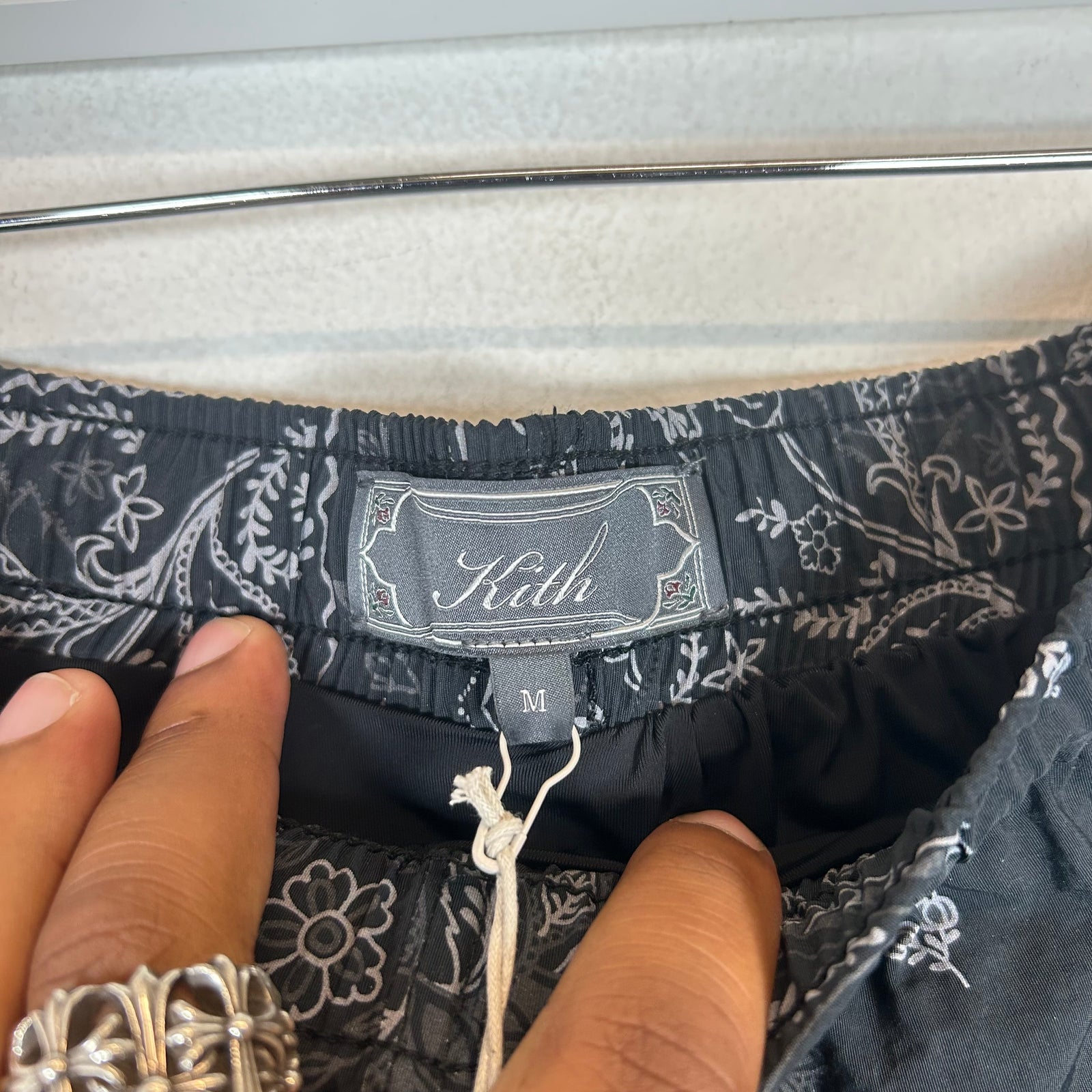 Kith Black Bandana Ashton Swim Short Size M