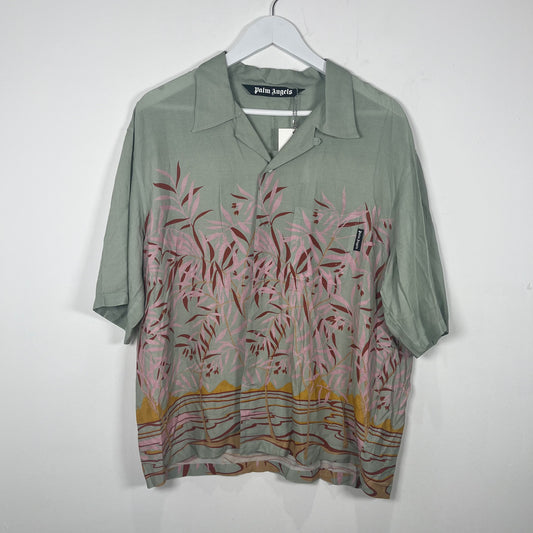 Palm Angels Green Trees Button-Up Shirt Size L